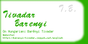 tivadar barenyi business card
